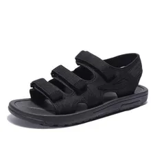IAXYUE/Новые летние мужские спортивные черные Нескользящие сандалии для отдыха Вьетнамки; пляжная обувь; сандалии