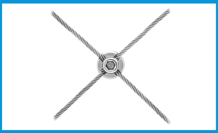 2 Pieces Marine Grade 316 Stainless Steel 3mm Wire Rope Trellis Cross Clips Suit for Steel Wire Rope Wall Trellis System Accessories