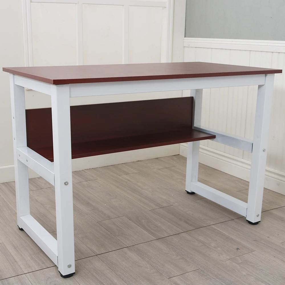 110cm Wooden Computer Desk with Bookshelf for Office Home Study and Work 110cm Wooden Computer Desk with Bookshelf for Office Home Study and Work