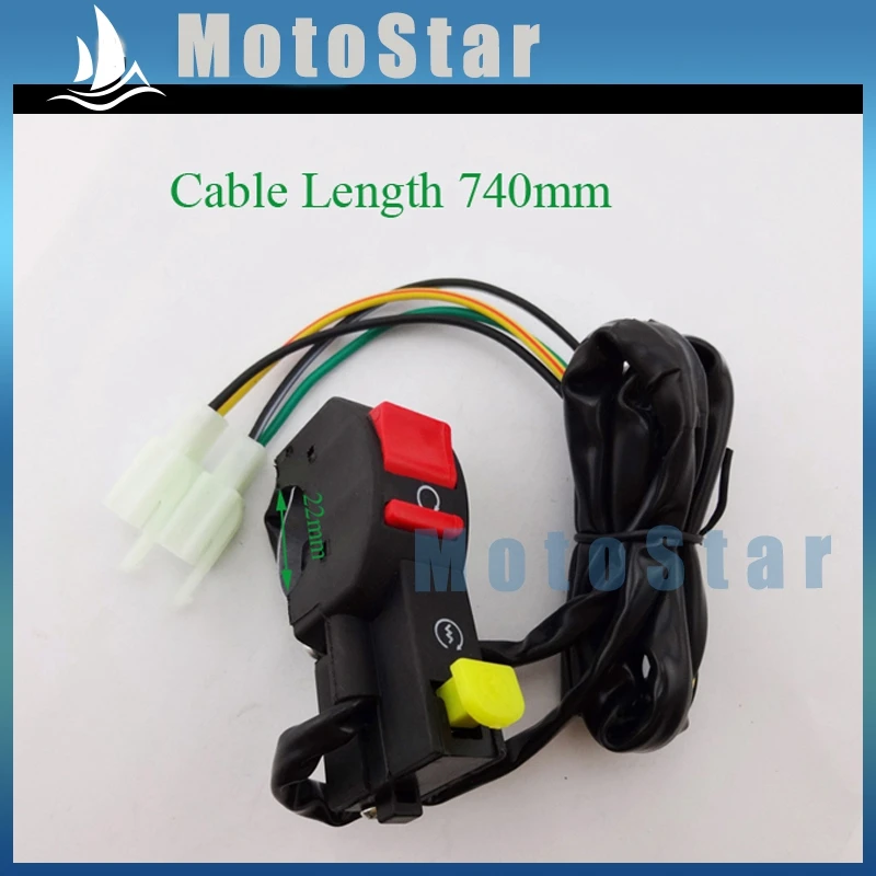 On Off Kill Start Switch For Electric Start Pit Dirt Bike Motorcycle 50cc 70cc 90cc 110cc 125cc