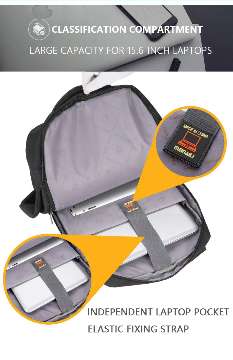 Бизнес Мужские 15,6 дюймов ноутбук рюкзак USB для подзарядки Мужской Водонепроницаемый Путешествия Mochila подростков Stuendt школьный рюкзак