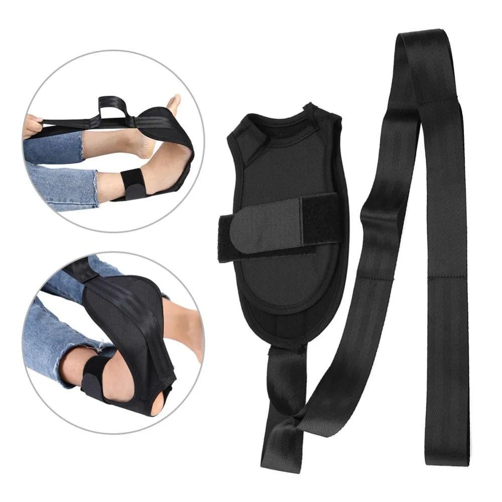

Stretching Belt Black Ribbon Cloth Soft Comfortable Breathable Foot Drop Stroke Hemiplegia Rehabilitation Strap Leg Trainer