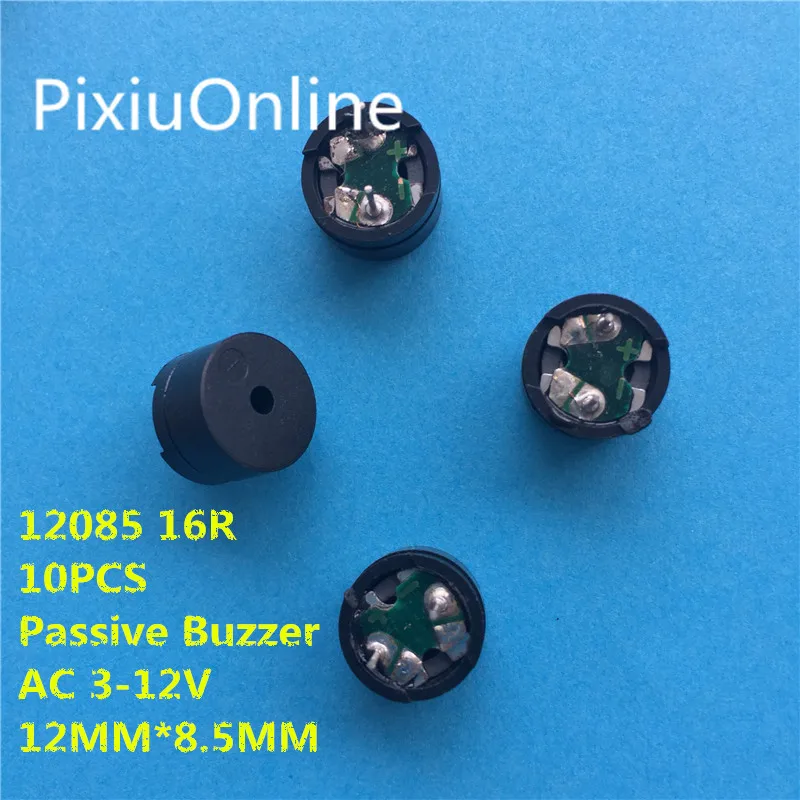 10 Stks/partij YT2002 Passieve Buzzer Ac 3-12V 12Mm * 8.5Mm 12085 16R Weerstand 3V 5V 12V In Gemeenschappelijk Gebruik Hoge Kwaliteit