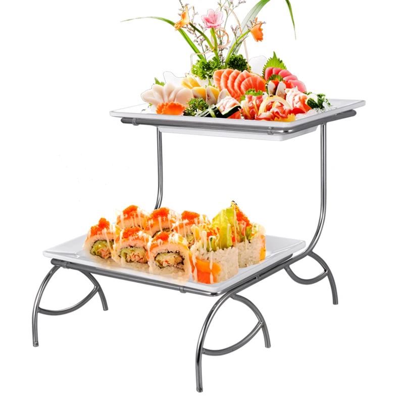 

Nice Buffet display stand Fruit tray shelf with plate