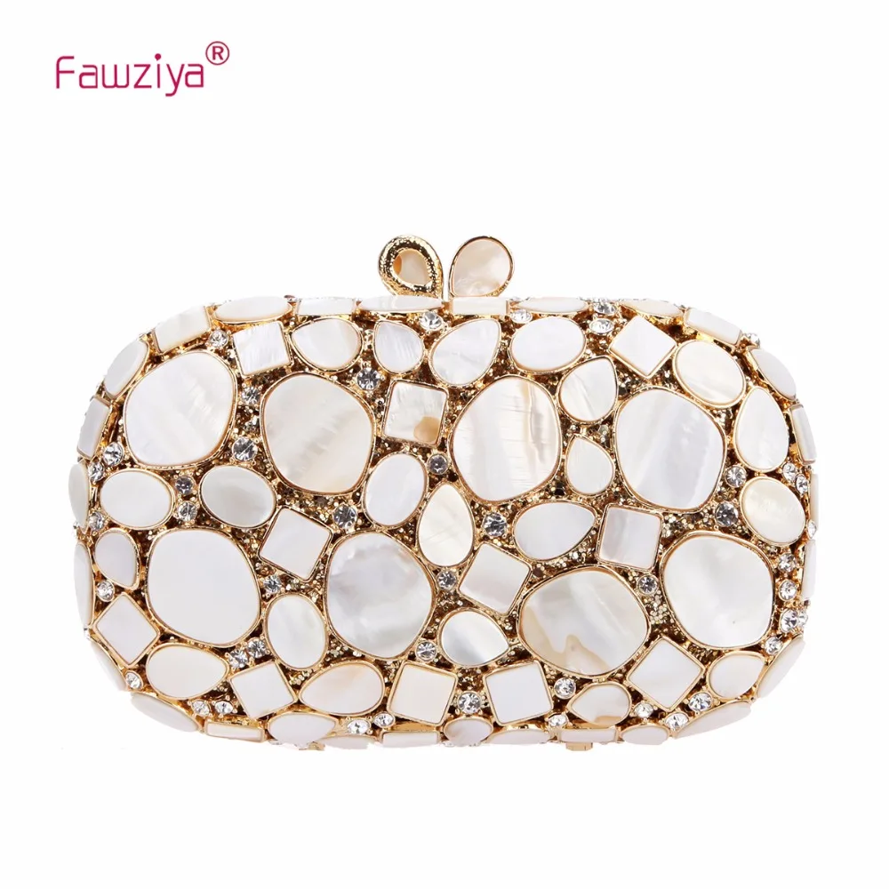 

Fawziya Shell Purses and Handbags for Women Clutches Evening Party Circular