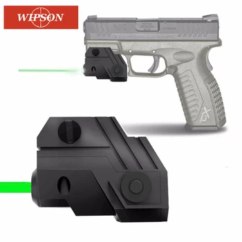 

WIPSON Mini Sub Compact Tactical Rail Mount Low Profile Red Green Dot Laser Sight with Build-in Rechargeable Battery for Pistol
