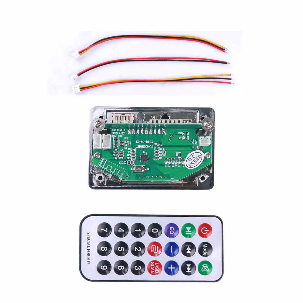 kebidu USB FM Aux Radio MP3 Decoder Board Module Remote Control For Car Player Integrated Car Bluetooth Hands-free MP3