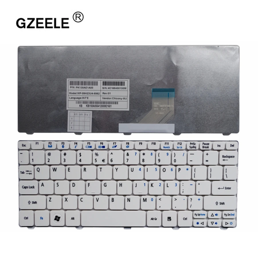 Клавиатура GZEELE для ноутбука Acer D256 D257 EM350 N55C ZH9 ZE6 ONE 522 533 532G AO532h английская |
