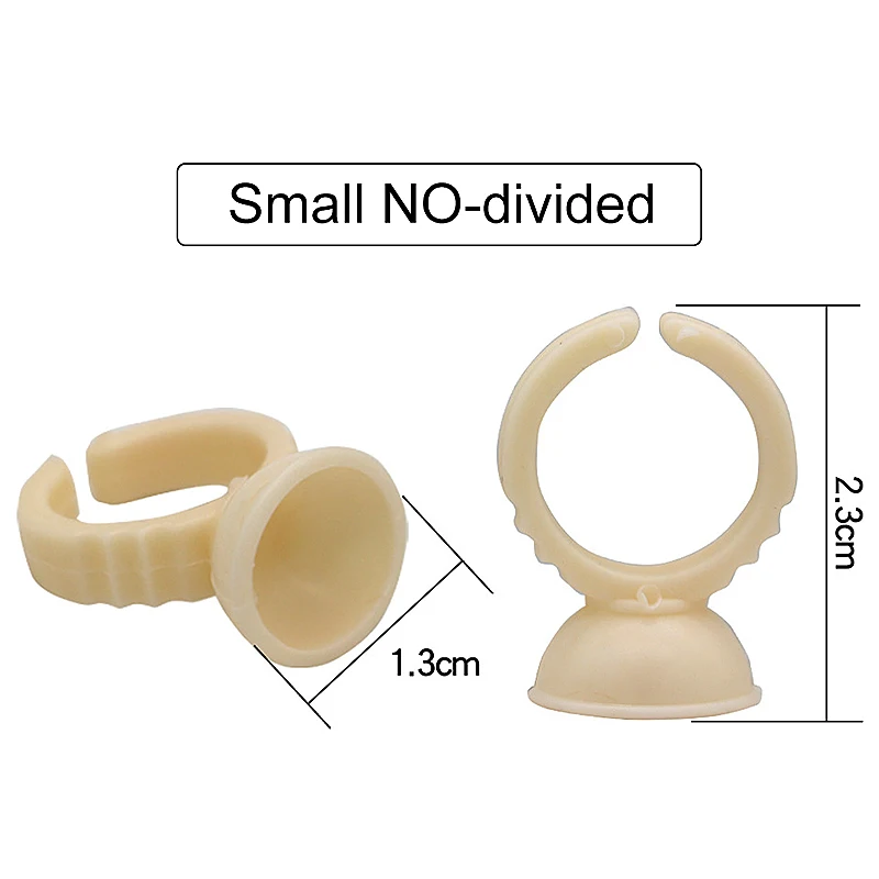 100pcs Disposable Permanent Makeup Ring cup NO Divider Soft Silicone Tattoo ink Eyebrow Lip Tattoo Pigments Holder Rings Contain2