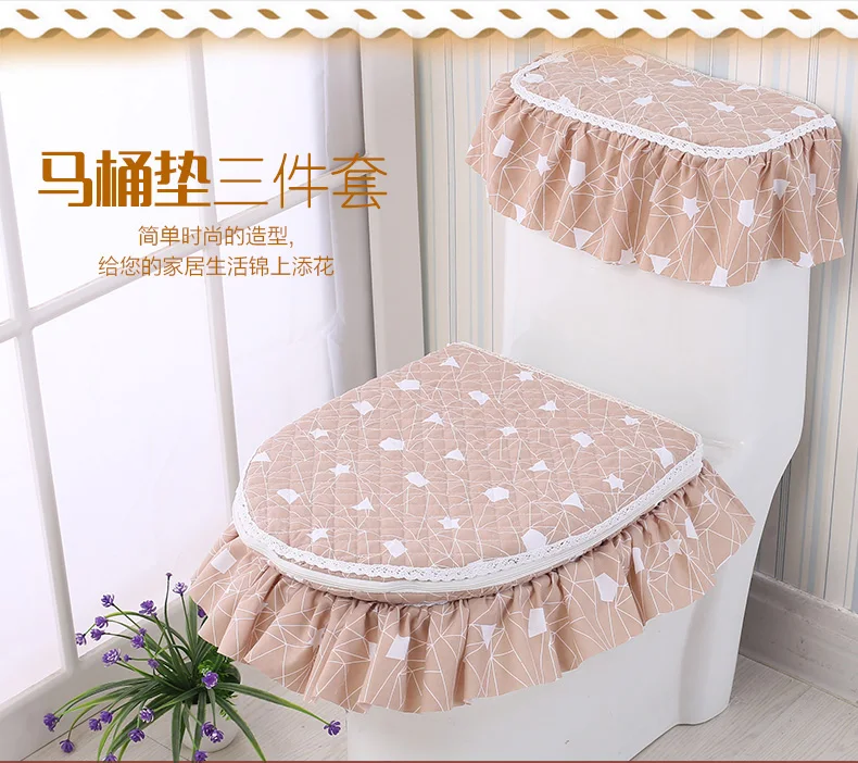 

Pastoral Cloth Toilet Cover Toilet Cover Toilet Washer O-Type Universal Toilet Ring Zipper Toilet Set