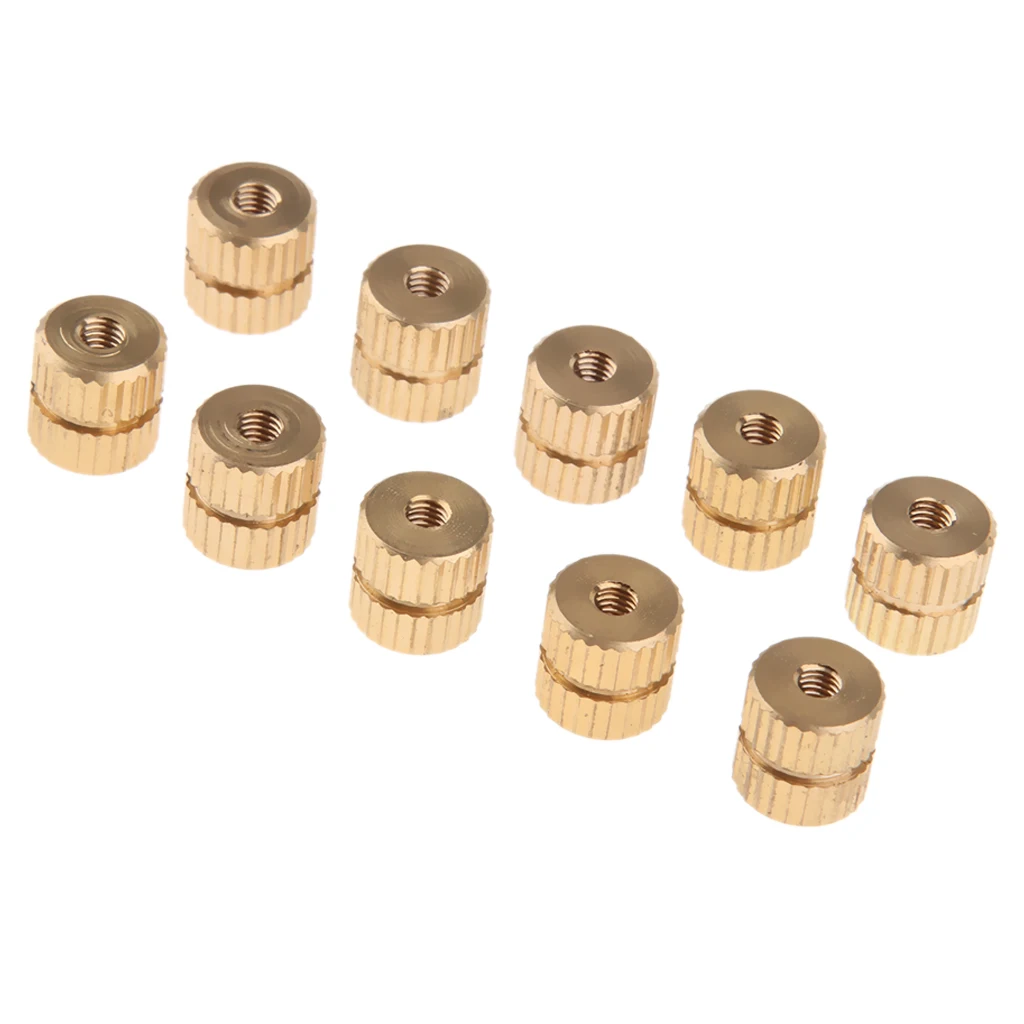10 Pieces Baritone Knurled Replacemetn Screw Nut for Tuba Brass Instrument