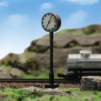 LQS62HO 3 шт. модель железной дороги 1: 87 огни горит платформа хо масштаб часы лампа железнодорожной станции макет