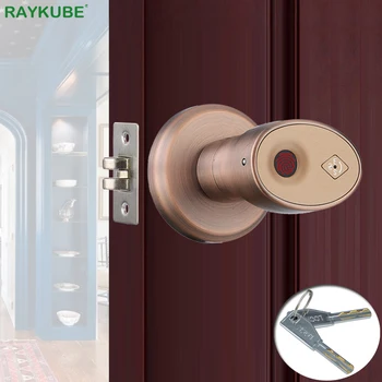 RAYKUBE Biometric Fingerprint Door Lock Knob Smart Keyless Deadbolt Lock Home Office Door Keyed Lock Zinc Alloy R-S178 RAYKUBE Biometric Fingerprint Door Lock Knob Smart Keyless Deadbolt Lock Home Office Door Keyed Lock Zinc Alloy R-S178
