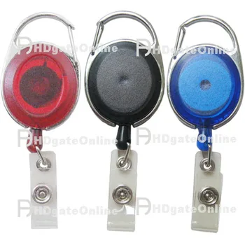 

30 PCS Reel Retractable Badge Oval 40mm ID Card Holder Clear Color YOYO WS