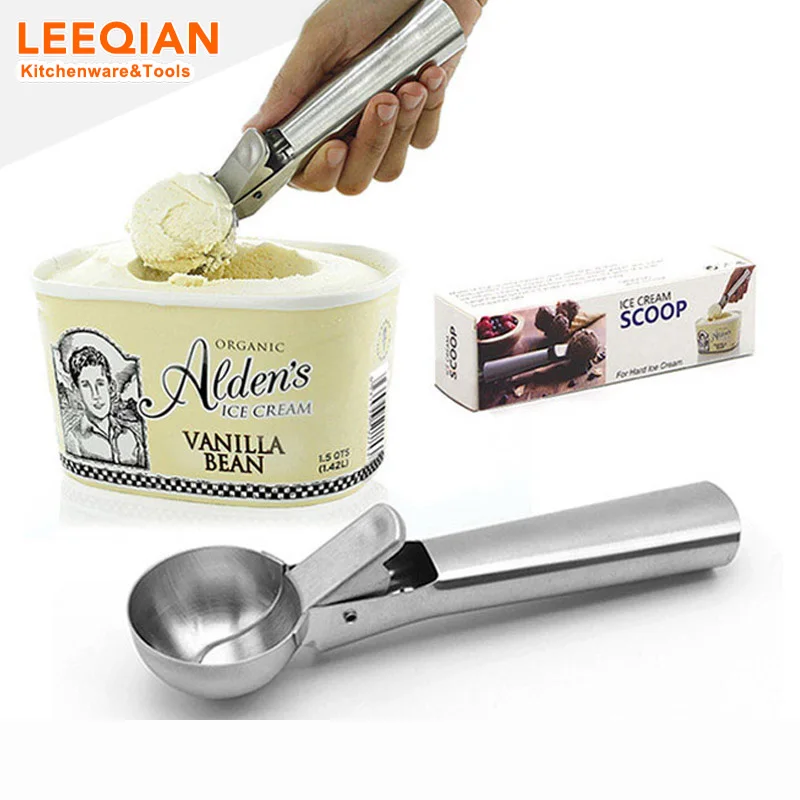 Ice Cream Scoops Stacks Easy Trigger Stainless Steel Ice Cream Scoop