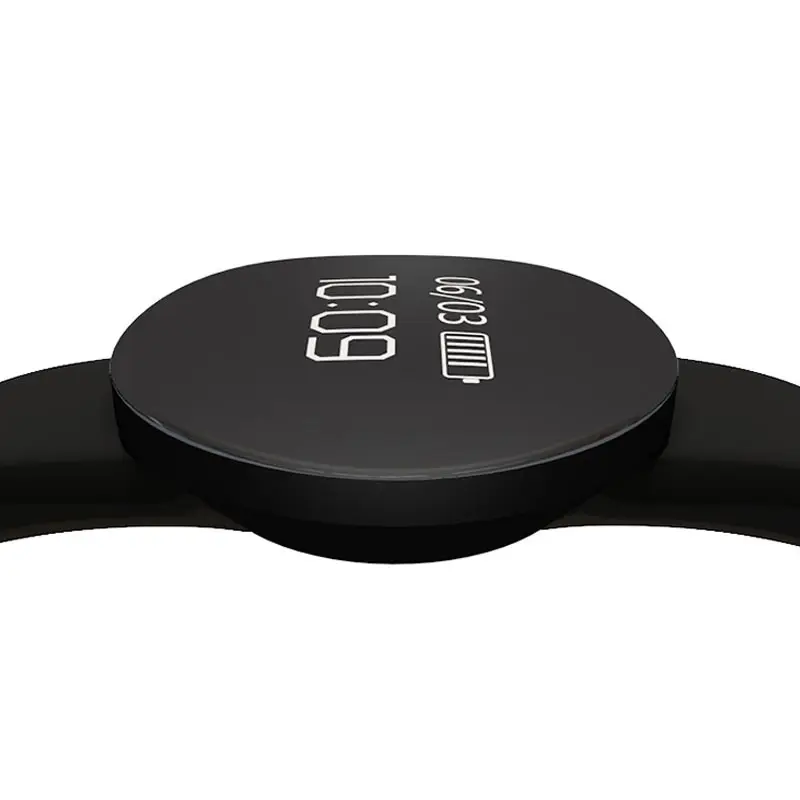HATOSTEPED Smart Watch Waterproof Bluetooth Sport Tracker Wearable Device Wristband Pedometer Round 0.66 OLED For Ios Android
