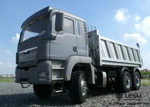 LESU 1/14 MAN RC 6*6 Hydraulic Dumper Truck Model Motor ESC DIY Tmy FS-I6S THZH0188