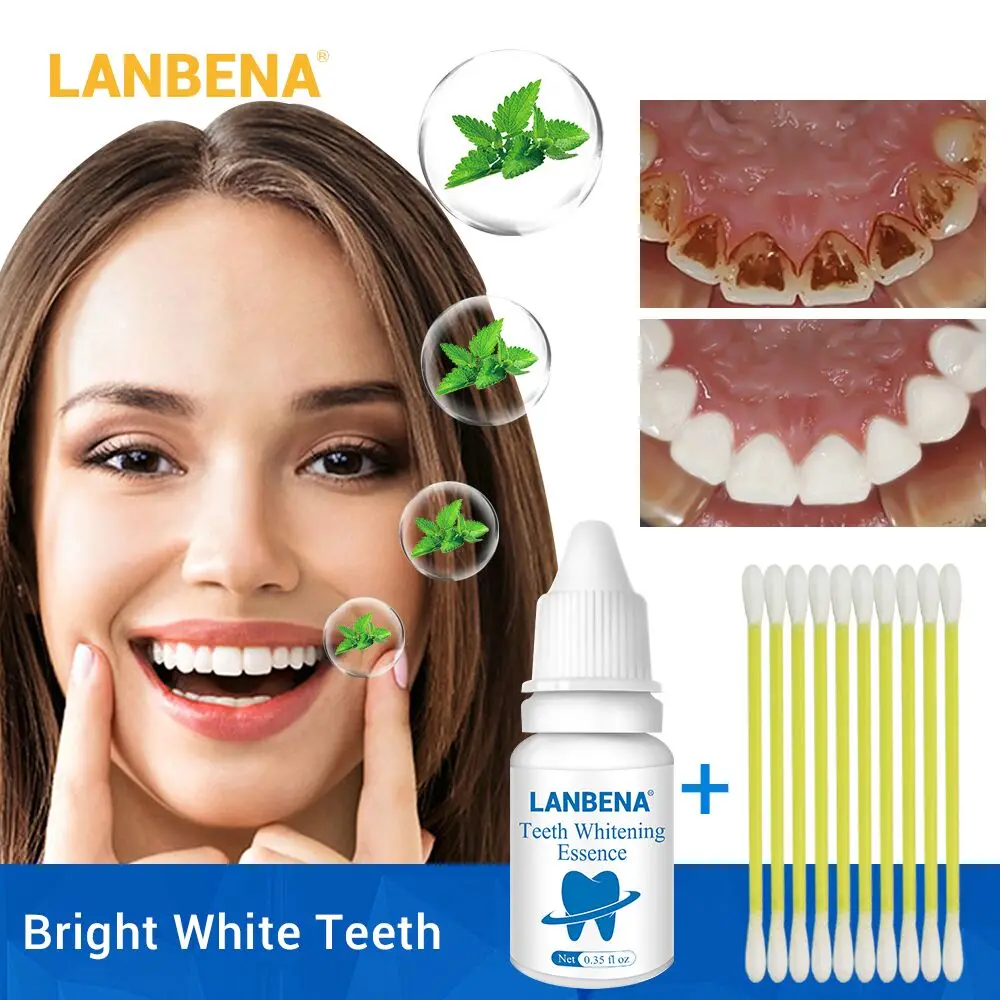 

LANBENA Teeth Whitening Essence Powder Cleaning Whitening Serum Removes Plaque Stains Tooth Bleaching Dental Tools Face Care