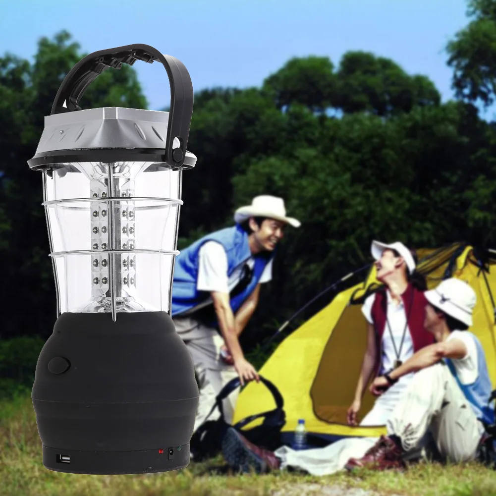 

36-LED Super Bright Handheld Crank Solar Lantern 3 Modes Outdoor Camping Lantern Light Flashlight Fishing Lamp Camping Lamp