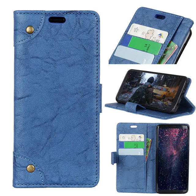 Flip Case For LG V40 V30S V30S+ ThinQ case LG V30s thinq Shockproof PU Leather Wallet Stand Rivets Cover lg v40 v30s THINQ CASE