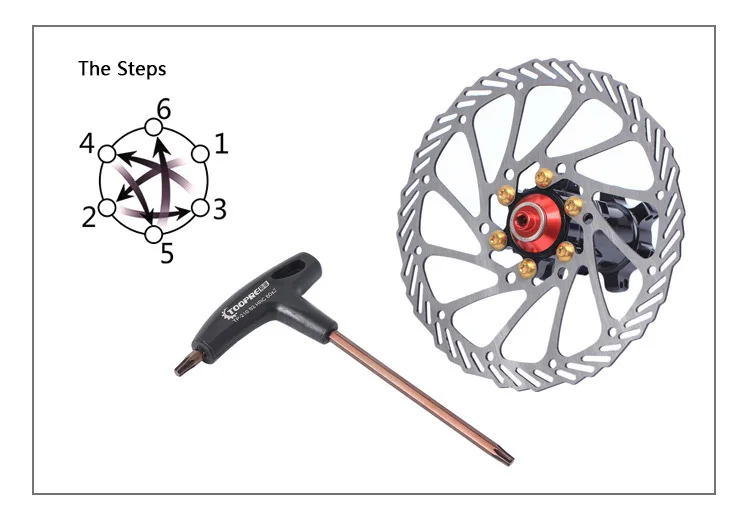 Профессиональный велосипедный тормозной диск T25 гаечный ключ для MTB дисковых тормозных роторов Torx головная отвертка инструменты для ремонта велосипеда