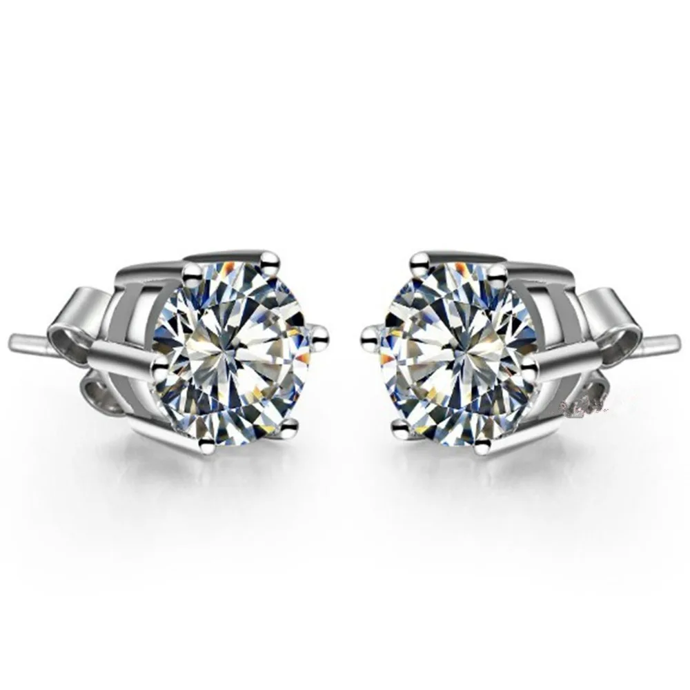 0 5ct Piece Clic Six Gs Round Charles Colvard Push Back 0 5ct Piece Clic Six Gs Round Charles Colvard Push Back Gold Earrings Stud 14k White Female In From Jewelry Accessories On