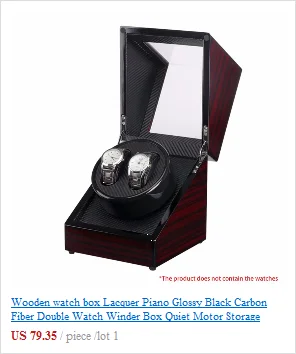 24 Сетки из искусственной кожи коробка для часов коробка для демонстрации ювелирных изделий чехол для хранения с пенопластом Подушка прозрачный стеклянный контейнер для часов