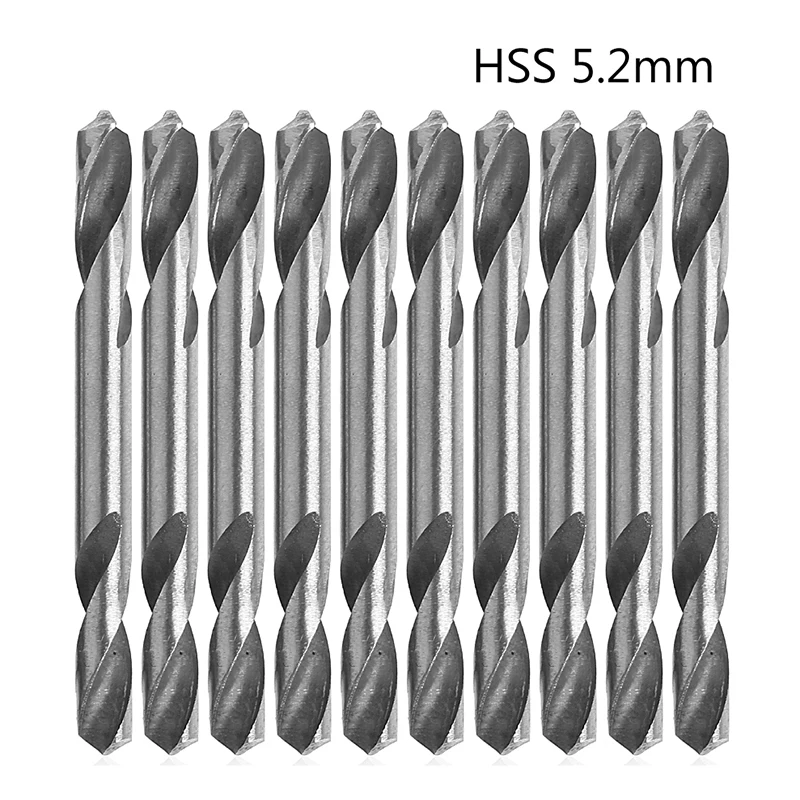 10 шт./компл. 5.2 мм HSS Двухсторонние Спираль кручения дрель инструменты дрели-W310