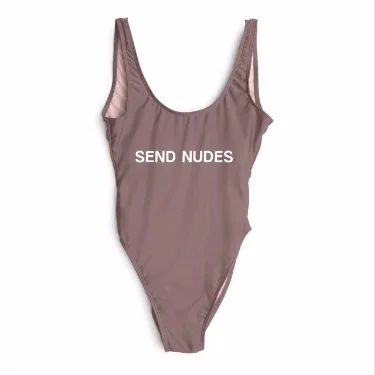 Женский слитный купальник Send Nudes пикантное боди с открытой спиной монокини
