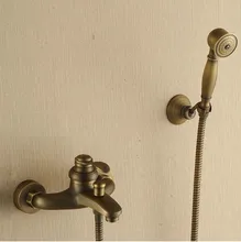 Wholesale And Retail luxury Bathroom Shower Set Faucet Antique Brass Hot And Cold Water Shower Faucet