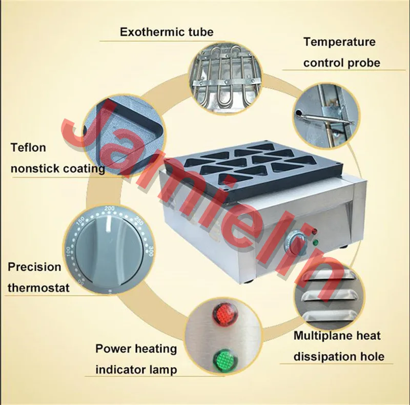 Jamielin коммерческий антипригарный Электрический треугольник Obanyaki вафельница пекарь Бутербродница с высоким качеством