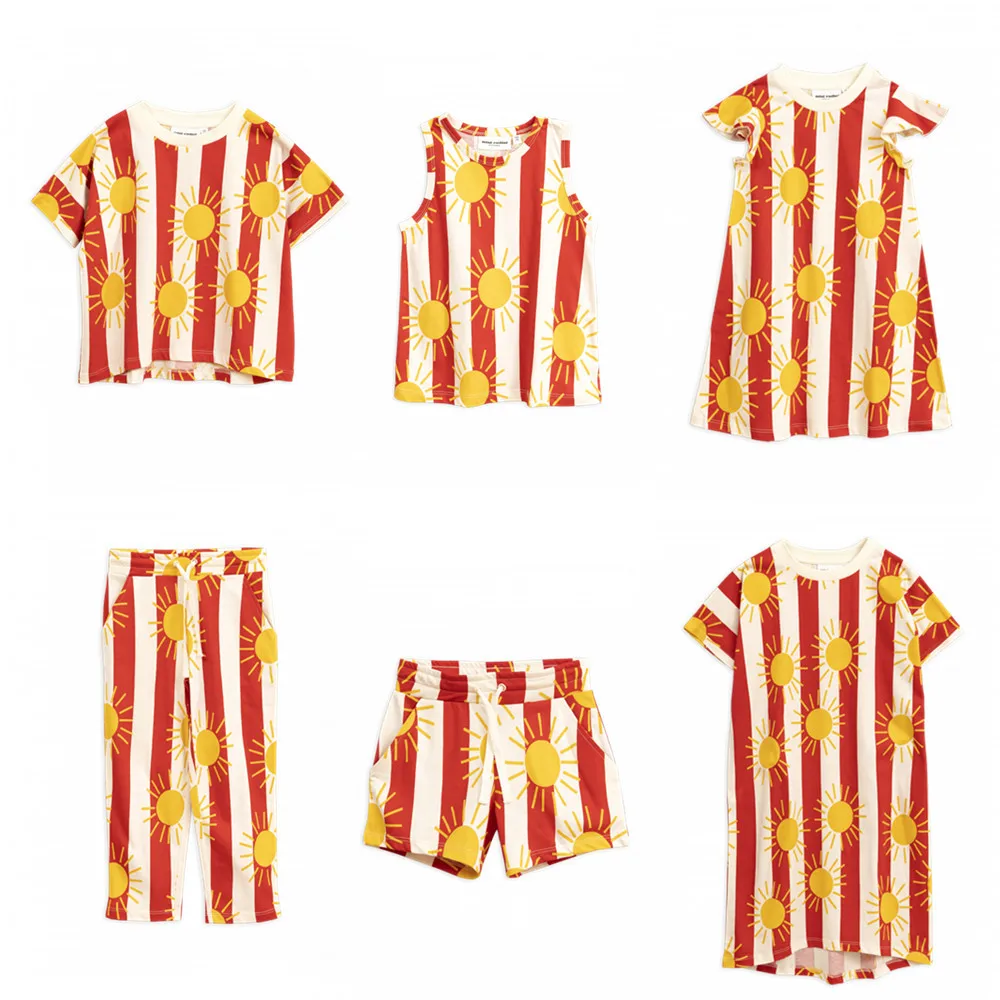 

2019 Summer with Boys and Girls Baby Sun Print Series Rural Style Dress