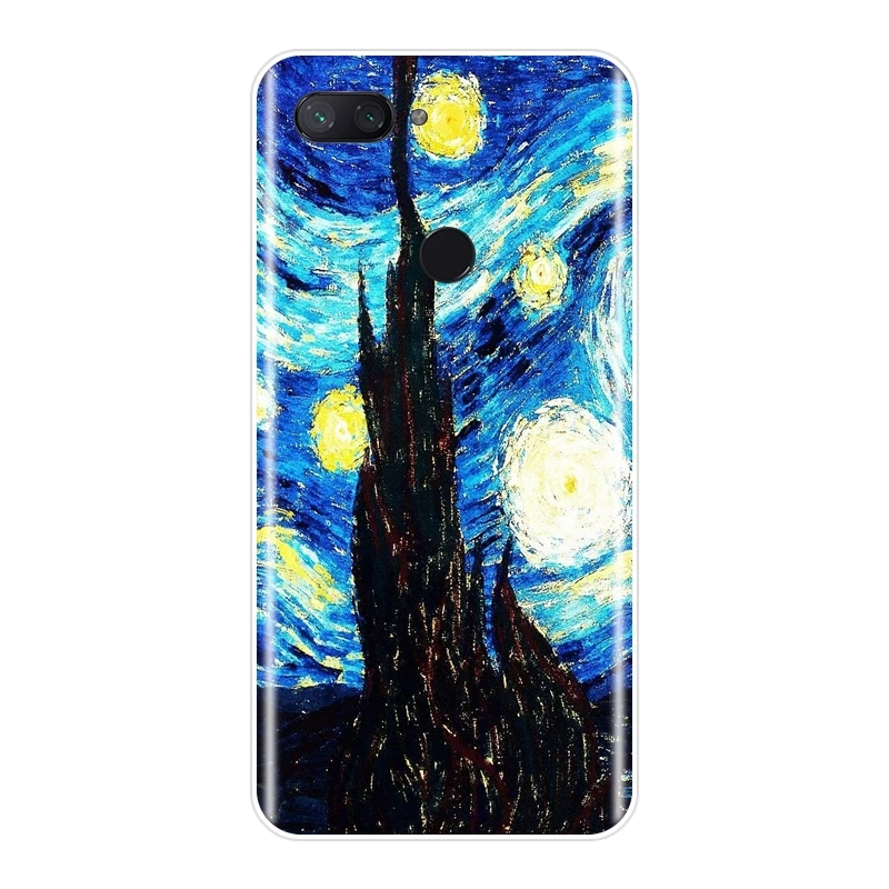 Van Gogh Art Phone Case For Xiaomi Mi 5 5C 5S 5X 6 6X Plus Soft Silicone Back Cover For Xiaomi Mi A1 A2 8 Lite SE Case