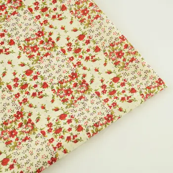 

New Arrival 1 Piece Floral Design 100% Cotton Fabric Pre-cut Fat Quarter Tela Tissue Tulle Tecido Para Patchwork Sewing Art Work