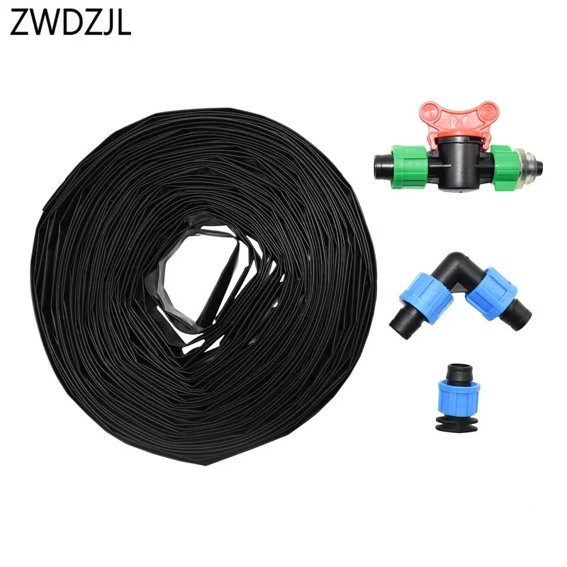 

16mm drip tape Irrigation With Emitter Inside Flat Streamline Hose Sprinklers 150mm Dripper Space 0.2mm Wall thickness 1 set