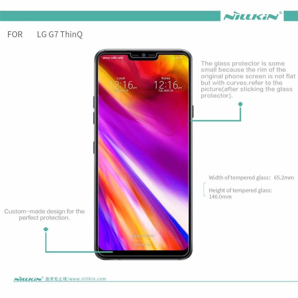 Для LG G7 ThinQ стекло Nillkin Amazing H/H+ PRO Закаленное стекло протектор экрана телефона для LG G7 чехол ThinQ 9H стеклянная пленка