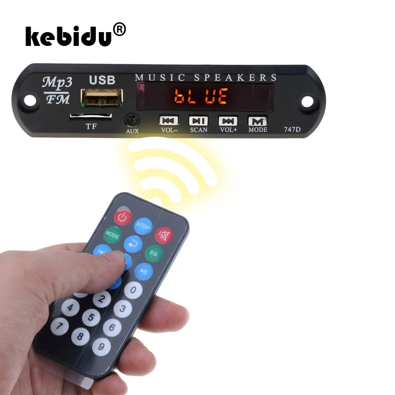 Kebidu беспроводной Bluetooth аудио модуль MP3 WMA декодер плата USB TF FM радио 5 в 12 В для