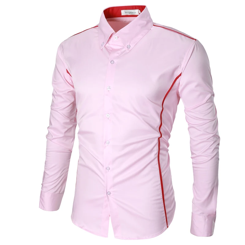 Высокое качество Для мужчин 2018 модный бренд Для мужчин, Цвет диких рубашку с длинными рукавами мужской Camisa masculina тонкий сорочка homme 3XL
