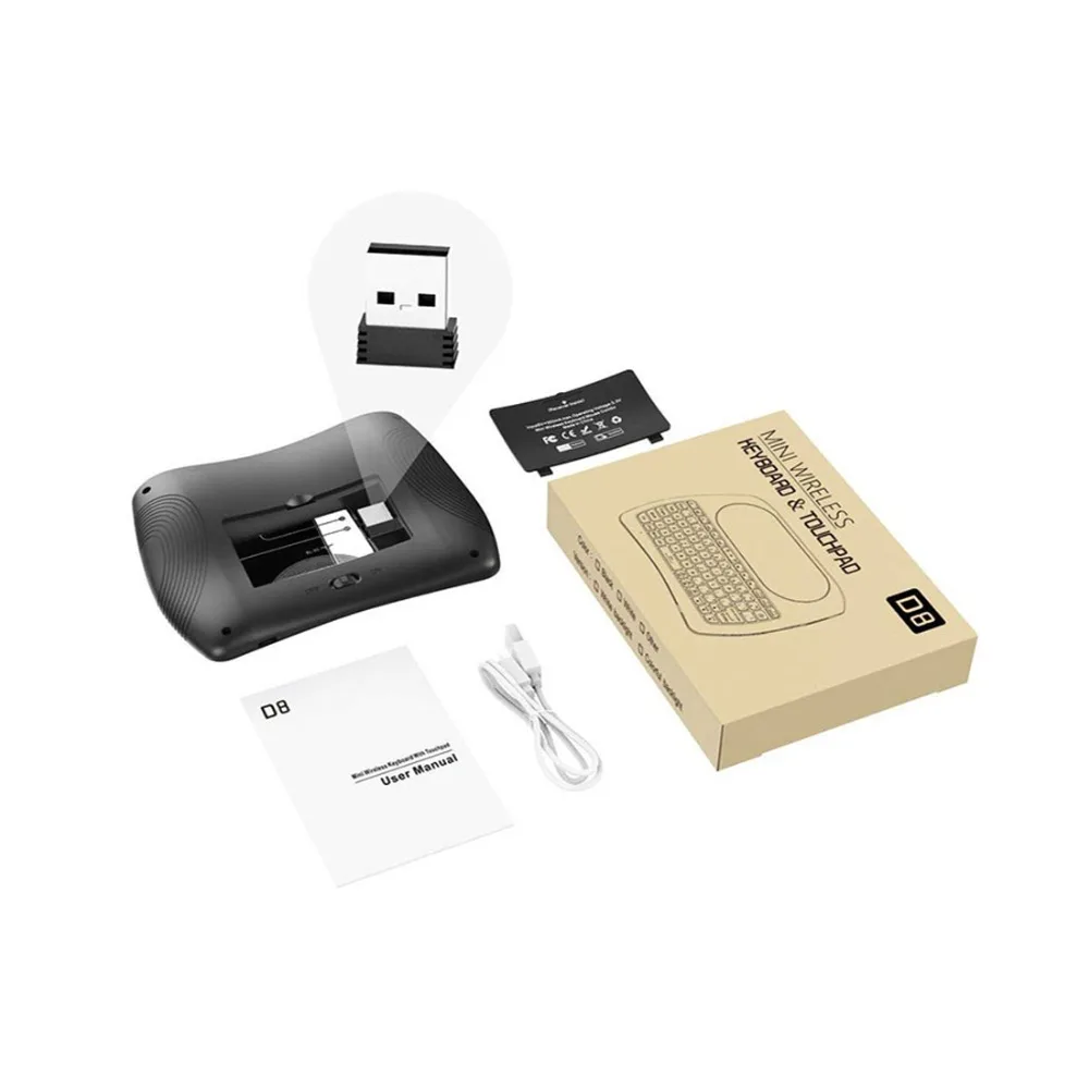 L8STAR подсветка D8 Pro Plus i8 английская русская 2 4 ГГц беспроводная мини клавиатура Air