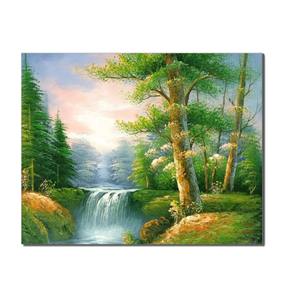 

Abstract Spring Forest Outside Poster Canvas Oil Painting Marvel Wall Artwork for Living Room Wedding Home Decoration No Frame