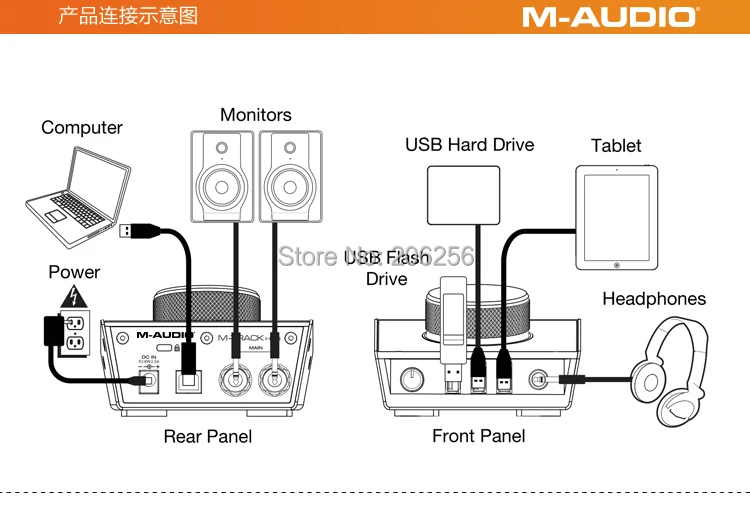 M-AUDIO M-Track HUB профессиональный аудио интерфейс звуковая карта MIDI аранжировщик воспроизведения звуковая карта USB расширение