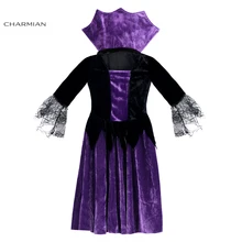 Charmian/костюмы ведьмы на Хэллоуин для девочек детский маскарадный