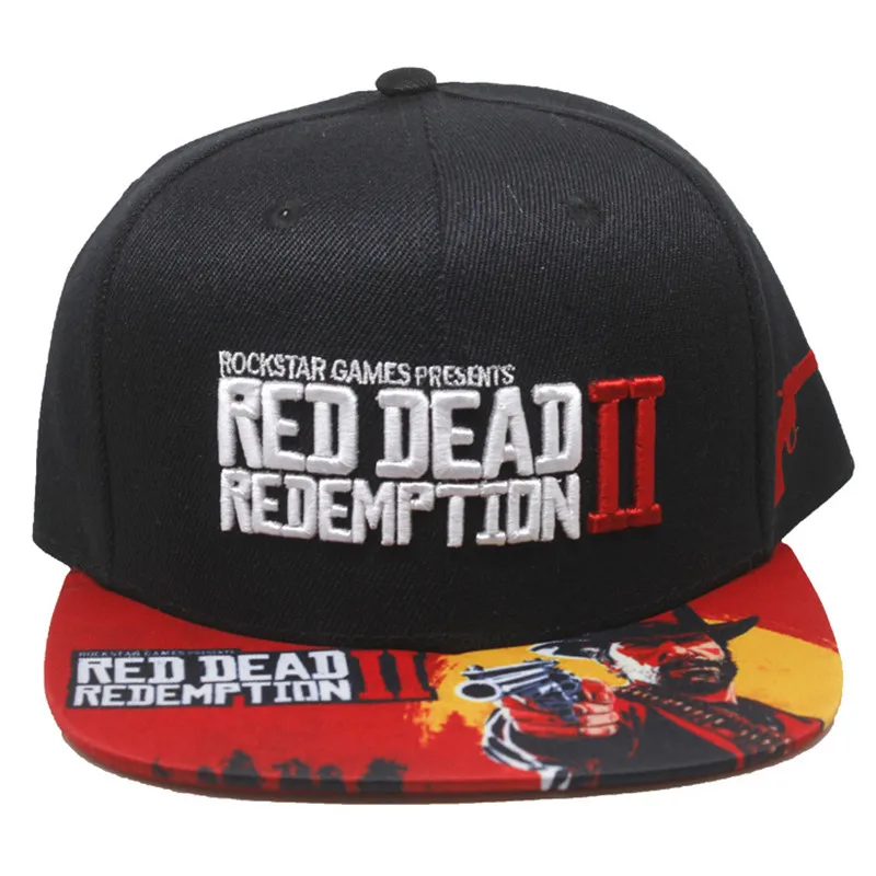 Juego rojo muerto redención 2 Hiphop gorras de béisbol Casual novedad creativa negro rojo lona ajustable gorra de Baseball Casquette Juego rojo muerto redención 2 Hiphop gorras de béisbol Casual novedad creativa negro rojo lona ajustable gorra de Baseball Casquette