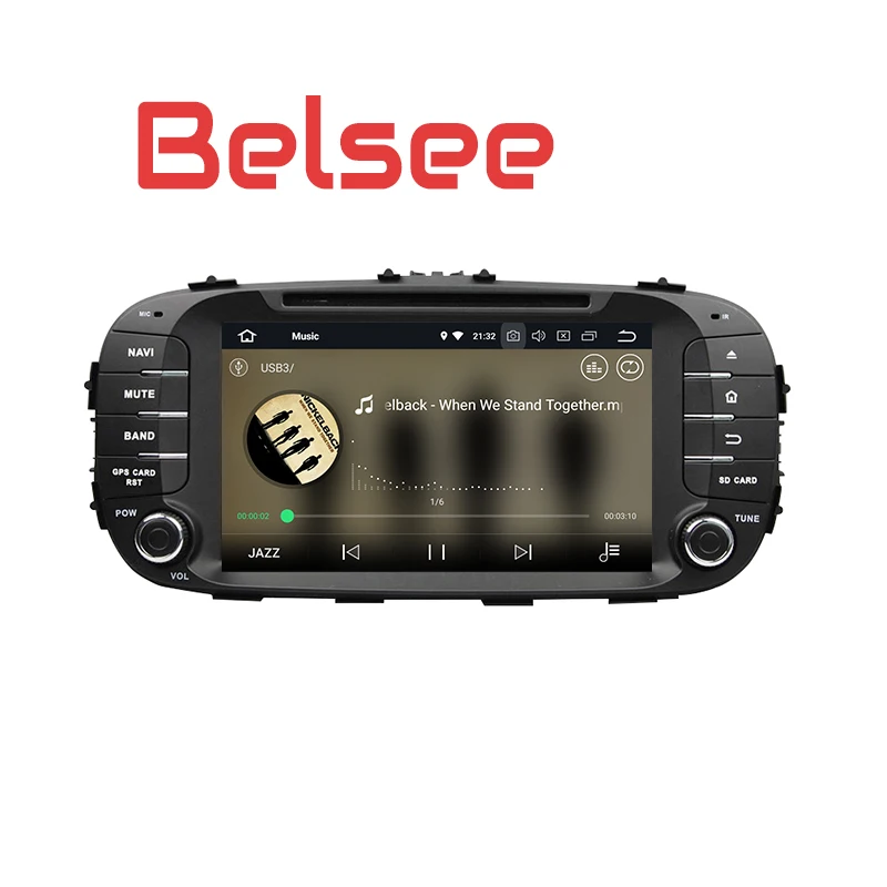 Clearance Belsee for Kia Soul Android 8.0 Octa Core PX5 4GB Autoradio Car Stereo 2 Din Head Unit DVD Player GPS Navigation Bluetooth WiFi 3