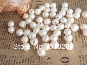 

Free ship!!! Wholesale NO .1 Quality 500pcs/lot 2mm hole white loose freshwater pearl jewelry beads