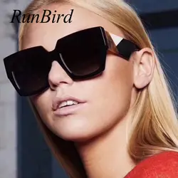 2018 негабаритных солнцезащитные очки Для женщин Для мужчин Роскошные Брендовая Дизайнерская обувь солнцезащитные очки Famale Ретро площади