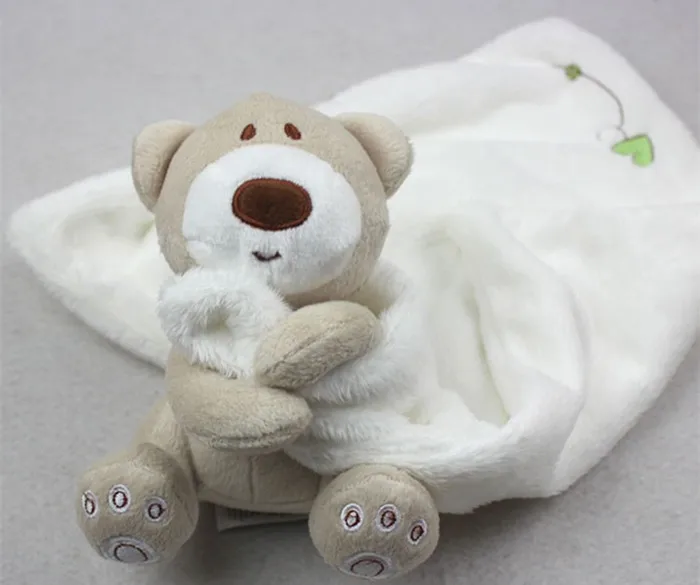 Детская игрушка медведь полотенце игрушка милый маленький медведь мультфильм маленький медведь мягкий плюшевый Многофункциональный слюнявчик полотенце 1 шт