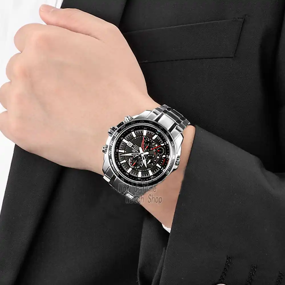 Casio часы Edifice мужские лучший бренд класса люкс 100м водонепроницаемый хронограф