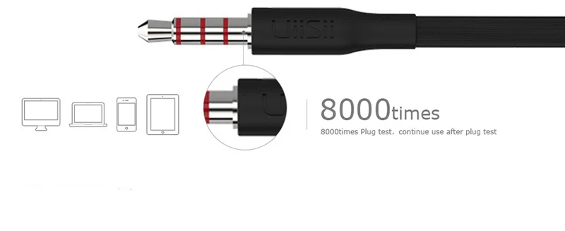UiiSii U2 Music Stereo In-ear Earphone Headphone 1.2m Wired Noise Cancelling with Microphone Earphones  for Smart Mobile Phone (20)