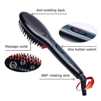 

Professional Electric Hair Straightener Comb Hair Brush Comb Irons Massage Comb Hairdressing Styling Tools